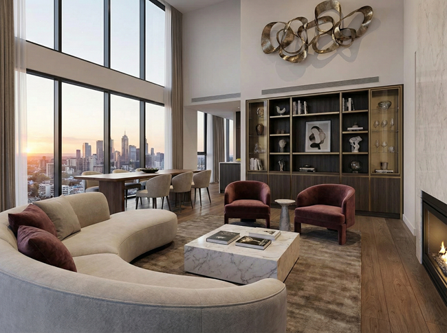 Inside the world of penthouse Bangkok residences - Residences Library Penthouse Interior Design